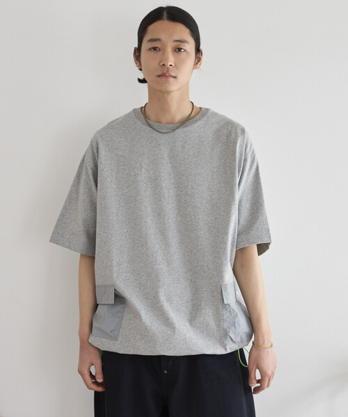 Firsthand(ファーストハンド)の「Firsthand/ファーストハンド 6オンス サイドポケット スピンドル ショートスリーブ Tシャツ / ビッグシルエット(Tシャツ/カットソー・メンズ・ホワイト/ブラック/グレー/チャコールグレー/ネイビー・LARGE/MEDIUM)」の4枚目の写真