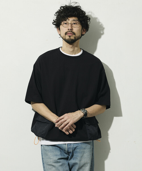 Firsthand(ファーストハンド)の「Firsthand/ファーストハンド 6オンス サイドポケット スピンドル ショートスリーブ Tシャツ / ビッグシルエット(Tシャツ/カットソー・メンズ・ホワイト/ブラック/グレー/チャコールグレー/ネイビー・LARGE/MEDIUM)」の8枚目の写真