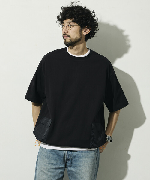 Firsthand(ファーストハンド)の「Firsthand/ファーストハンド 6オンス サイドポケット スピンドル ショートスリーブ Tシャツ / ビッグシルエット(Tシャツ/カットソー・メンズ・ホワイト/ブラック/グレー/チャコールグレー/ネイビー・LARGE/MEDIUM)」の9枚目の写真
