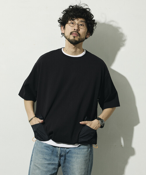 Firsthand(ファーストハンド)の「Firsthand/ファーストハンド 6オンス サイドポケット スピンドル ショートスリーブ Tシャツ / ビッグシルエット(Tシャツ/カットソー・メンズ・ホワイト/ブラック/グレー/チャコールグレー/ネイビー・LARGE/MEDIUM)」の10枚目の写真
