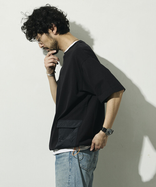 Firsthand(ファーストハンド)の「Firsthand/ファーストハンド 6オンス サイドポケット スピンドル ショートスリーブ Tシャツ / ビッグシルエット(Tシャツ/カットソー・メンズ・ホワイト/ブラック/グレー/チャコールグレー/ネイビー・LARGE/MEDIUM)」の11枚目の写真