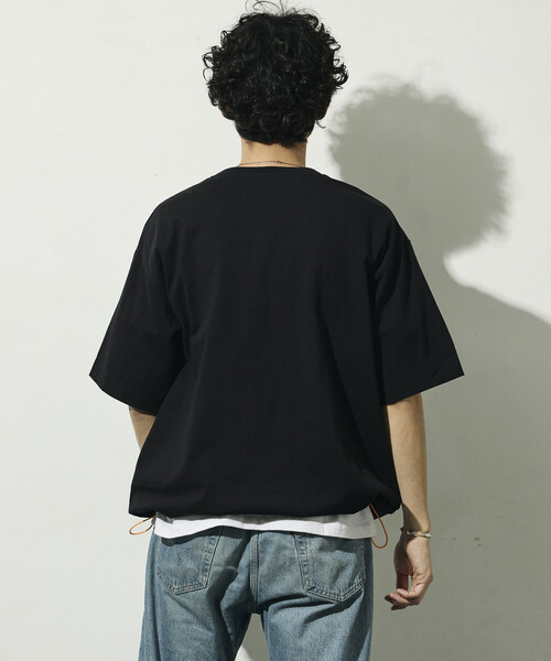 Firsthand(ファーストハンド)の「Firsthand/ファーストハンド 6オンス サイドポケット スピンドル ショートスリーブ Tシャツ / ビッグシルエット(Tシャツ/カットソー・メンズ・ホワイト/ブラック/グレー/チャコールグレー/ネイビー・LARGE/MEDIUM)」の12枚目の写真