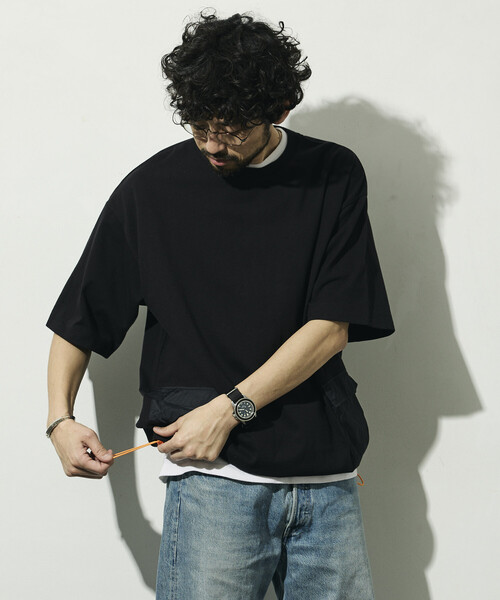 Firsthand(ファーストハンド)の「Firsthand/ファーストハンド 6オンス サイドポケット スピンドル ショートスリーブ Tシャツ / ビッグシルエット(Tシャツ/カットソー・メンズ・ホワイト/ブラック/グレー/チャコールグレー/ネイビー・LARGE/MEDIUM)」の14枚目の写真