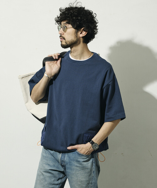 Firsthand(ファーストハンド)の「Firsthand/ファーストハンド 6オンス サイドポケット スピンドル ショートスリーブ Tシャツ / ビッグシルエット(Tシャツ/カットソー・メンズ・ホワイト/ブラック/グレー/チャコールグレー/ネイビー・LARGE/MEDIUM)」の16枚目の写真