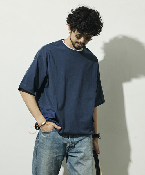 Firsthand(ファーストハンド)の「Firsthand/ファーストハンド 6オンス サイドポケット スピンドル ショートスリーブ Tシャツ / ビッグシルエット(Tシャツ/カットソー・メンズ・ホワイト/ブラック/グレー/チャコールグレー/ネイビー・LARGE/MEDIUM)」の17枚目の写真