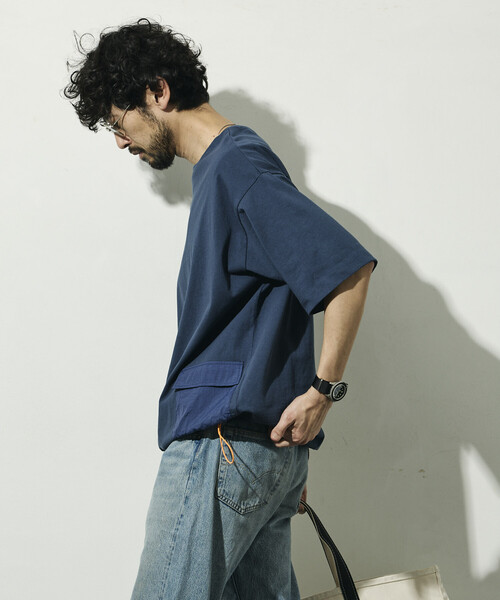 Firsthand(ファーストハンド)の「Firsthand/ファーストハンド 6オンス サイドポケット スピンドル ショートスリーブ Tシャツ / ビッグシルエット(Tシャツ/カットソー・メンズ・ホワイト/ブラック/グレー/チャコールグレー/ネイビー・LARGE/MEDIUM)」の18枚目の写真