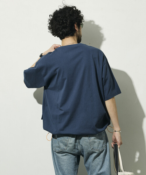 Firsthand(ファーストハンド)の「Firsthand/ファーストハンド 6オンス サイドポケット スピンドル ショートスリーブ Tシャツ / ビッグシルエット(Tシャツ/カットソー・メンズ・ホワイト/ブラック/グレー/チャコールグレー/ネイビー・LARGE/MEDIUM)」の19枚目の写真