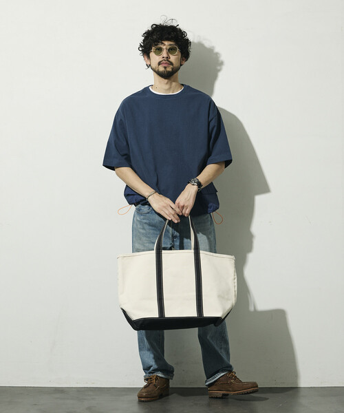 Firsthand(ファーストハンド)の「Firsthand/ファーストハンド 6オンス サイドポケット スピンドル ショートスリーブ Tシャツ / ビッグシルエット(Tシャツ/カットソー・メンズ・ホワイト/ブラック/グレー/チャコールグレー/ネイビー・LARGE/MEDIUM)」の22枚目の写真
