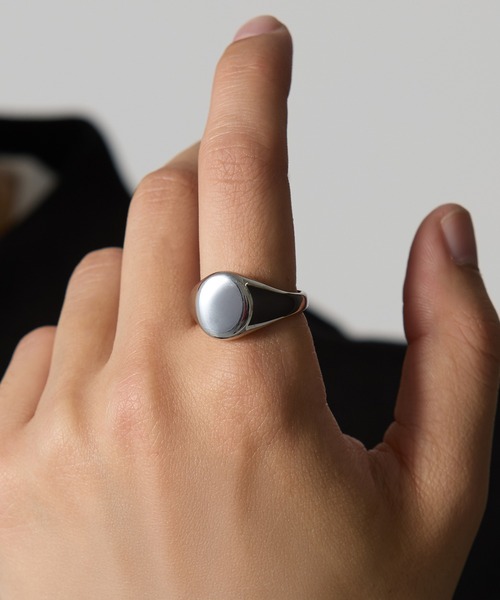 MAGASIN DE MODE Brew（マガジンデモードブリュー）の「【MAGASIN DE MODE Brew】Simple Oval Ring -STENLESS STEEL- ステンレス（リング・メンズ・シルバー・18/20/23）」の2枚目の写真