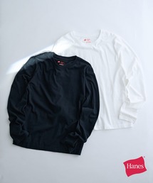 【Hanes】2P Hanes Japan Fit for HER クルーネックロングスリーブT