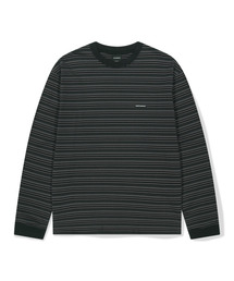 WKNDRS（ウィーキャンドース）の「MULTI-STRIPED LS T-SHIRT (BLACK)（Tシャツ/カットソー）」