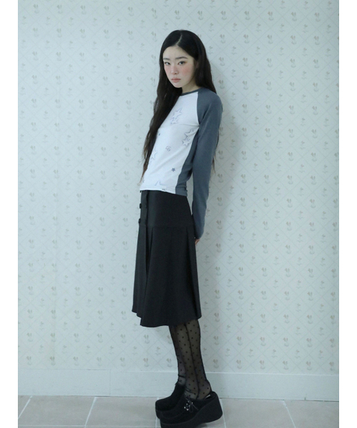 UGLY SHADOW(アグリーシャドウ)の「STAR RAGLAN T-SHIRT(YELLOW)(Tシャツ/カットソー・レディース・その他・FREE)」の2枚目の写真