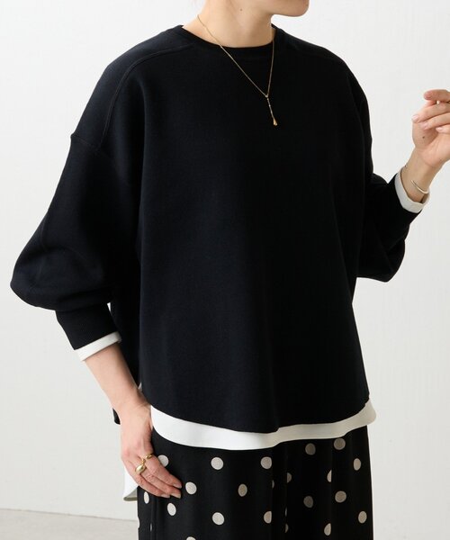 LIVETART（リヴェタート）の「スムースニットトレーナー（Tシャツ/カットソー・レディース・ホワイト/ブラック/グリーン・FREE）」の3枚目の写真