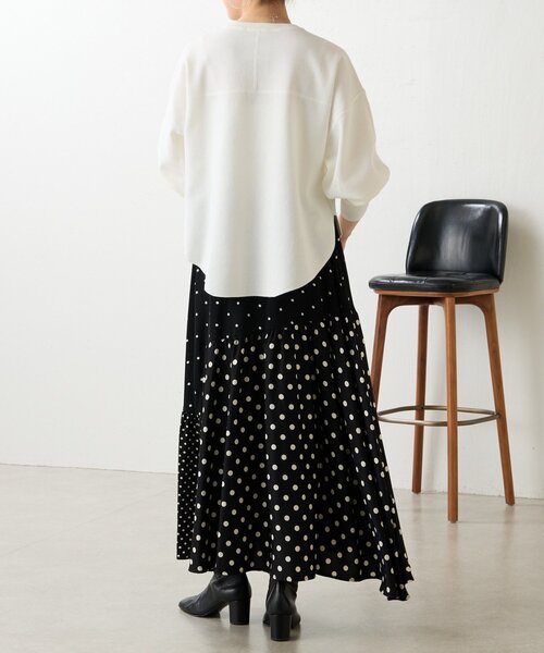 LIVETART（リヴェタート）の「スムースニットトレーナー（Tシャツ/カットソー・レディース・ホワイト/ブラック/グリーン・FREE）」の10枚目の写真