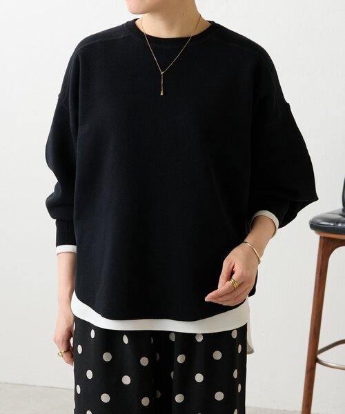 LIVETART（リヴェタート）の「スムースニットトレーナー（Tシャツ/カットソー・レディース・ホワイト/ブラック/グリーン・FREE）」の17枚目の写真