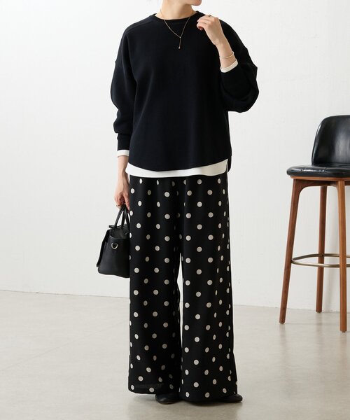 LIVETART（リヴェタート）の「スムースニットトレーナー（Tシャツ/カットソー・レディース・ホワイト/ブラック/グリーン・FREE）」の21枚目の写真