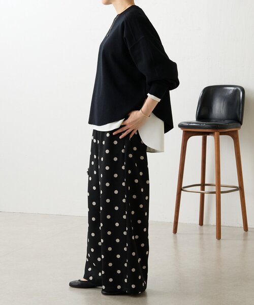 LIVETART（リヴェタート）の「スムースニットトレーナー（Tシャツ/カットソー・レディース・ホワイト/ブラック/グリーン・FREE）」の22枚目の写真