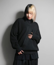 Asymmetry overlap cardigan /アシンメトリー オーバーラップ カーディガン