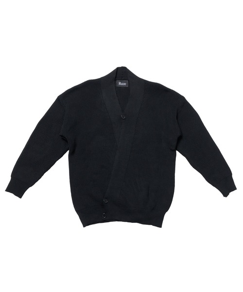 Ruze(ルゼ)の「Asymmetry overlap cardigan /アシンメトリー オーバーラップ カーディガン(カーディガン/ボレロ・メンズ・ブラック・FREE)」の16枚目の写真