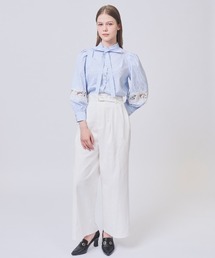 SWINGLE | ベルテッドセンタープレスワイドパンツ(その他パンツ)