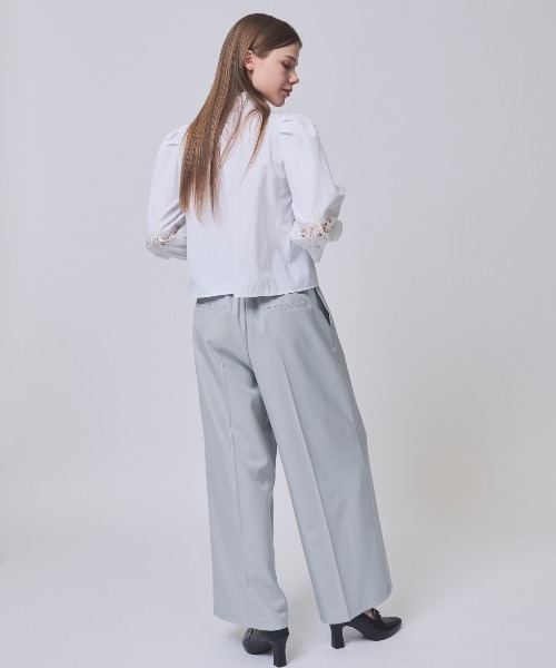 SWINGLE（スウィングル）の「ベルテッドセンタープレスワイドパンツ（その他パンツ・レディース・チャコールグレー/オフホワイト/ミント・SMALL/MEDIUM）」の9枚目の写真