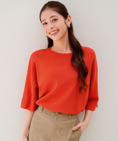 ANY SIS（エニィスィス）の「【アイスタッチ】ボートネックニット プルオーバー（ニット/セーター・レディース・スカイブルー系/ベージュ系2/イエロー系/ホワイト系9/グレー系/ネイビー系9/レッド系/ライトグレー系2・MEDIUM）」の8枚目の写真