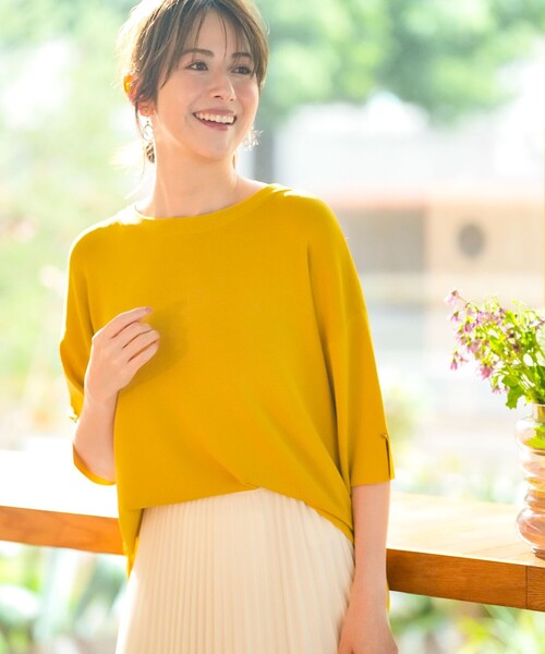 ANY SIS（エニィスィス）の「【アイスタッチ】ボートネックニット プルオーバー（ニット/セーター・レディース・スカイブルー系/ベージュ系2/イエロー系/ホワイト系9/グレー系/ネイビー系9/レッド系/ライトグレー系2・MEDIUM）」の17枚目の写真