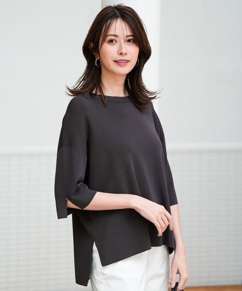 ANY SIS(エニィスィス)の「【アイスタッチ】ボートネックニット プルオーバー(ニット/セーター・レディース・スカイブルー系/ベージュ系2/イエロー系/ホワイト系9/グレー系/ネイビー系9/レッド系/ライトグレー系2・MEDIUM)」の16枚目の写真