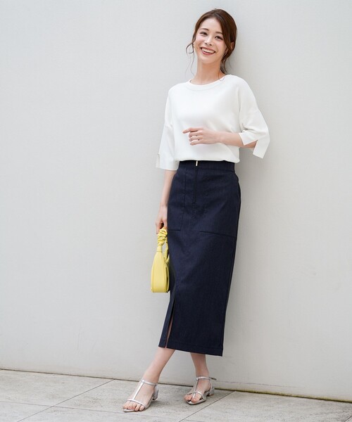 ANY SIS(エニィスィス)の「【アイスタッチ】ボートネックニット プルオーバー(ニット/セーター・レディース・スカイブルー系/ベージュ系2/イエロー系/ホワイト系9/グレー系/ネイビー系9/レッド系/ライトグレー系2・MEDIUM)」の20枚目の写真