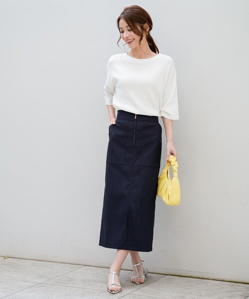 ANY SIS(エニィスィス)の「【アイスタッチ】ボートネックニット プルオーバー(ニット/セーター・レディース・スカイブルー系/ベージュ系2/イエロー系/ホワイト系9/グレー系/ネイビー系9/レッド系/ライトグレー系2・MEDIUM)」の21枚目の写真
