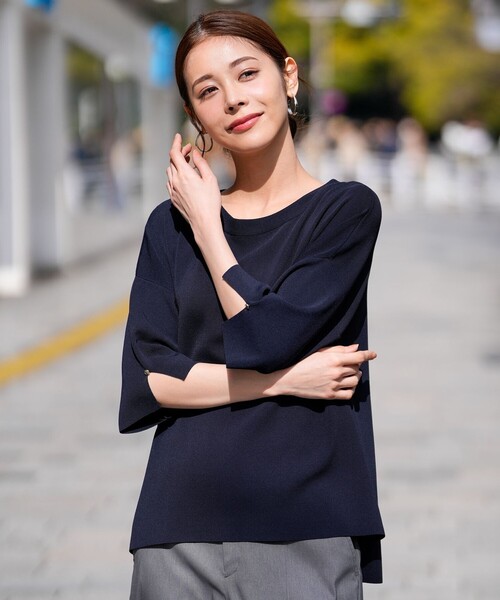 ANY SIS(エニィスィス)の「【アイスタッチ】ボートネックニット プルオーバー(ニット/セーター・レディース・スカイブルー系/ベージュ系2/イエロー系/ホワイト系9/グレー系/ネイビー系9/レッド系/ライトグレー系2・MEDIUM)」の22枚目の写真