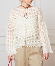 IENA LA BOUCLE | IENA LA BOUCLE パターンレース編みニット(ニット/セーター)