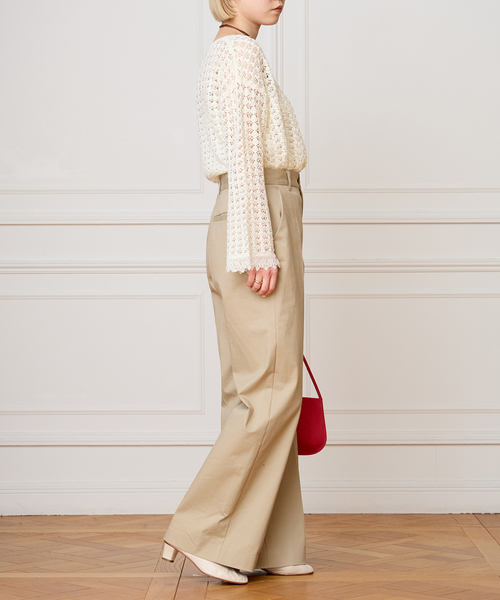 IENA LA BOUCLE（イエナラブークル）の「IENA LA BOUCLE パターンレース編みニット（ニット/セーター・レディース・ホワイト・FREE）」の10枚目の写真