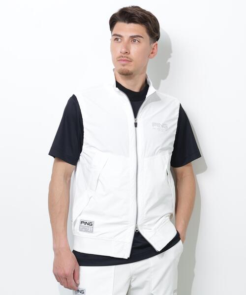 PING(ピン)の「【PING APPAREL】ストレッチリップストップ高機能フルジップベスト <GOLD> (MENS)(ベスト・メンズ・ブラック/グレー/ホワイト・M/LL1/S/LL/L)」の2枚目の写真