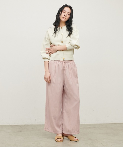 LARUTA（ラルータ）の「【LARUTA】[Web限定]パウダーサテンイージーパンツ（その他パンツ・レディース・ピンク/ダークブラウン/グレイッシュベージュ・MEDIUM）」の16枚目の写真