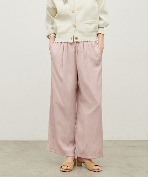 LARUTA（ラルータ）の「【LARUTA】[Web限定]パウダーサテンイージーパンツ（その他パンツ・レディース・ピンク/ダークブラウン/グレイッシュベージュ・MEDIUM）」の13枚目の写真