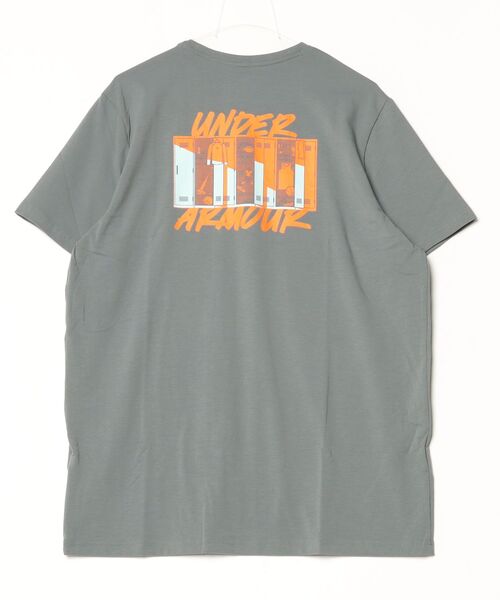 UNDER ARMOUR（アンダーアーマー）の「【別注】アンダーアーマー  UAパフォーマンスコットン ロッカー グラフィック ショートスリーブ Tシャツ 限定コラボ（Tシャツ/カットソー・メンズ・グリーン/ホワイト/ネイビー/ダークグレー・S/M/L/LL/3L）」の6枚目の写真