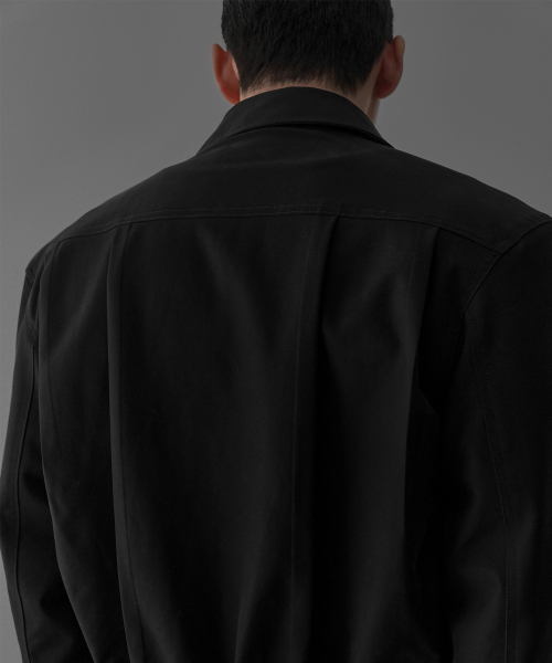 BOWLOW PRODUCT（バウロープロダクト）の「ミニマルプリーツクロップジャケット[ブラック]（その他アウター・メンズ・その他・MEDIUM/LARGE/X-LARGE）」の5枚目の写真