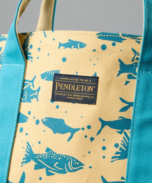 PENDLETON(ペンドルトン)の「【 PENDLETON / ペンドルトン 】SALMON CANVAS LARGE TOTE / サーモンキャンバスラージトート(トートバッグ・レディース・ブラック/ブルー・FREE)」の9枚目の写真