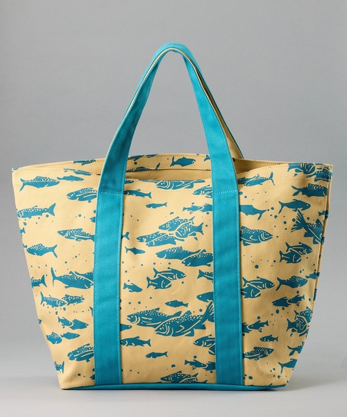 PENDLETON(ペンドルトン)の「【 PENDLETON / ペンドルトン 】SALMON CANVAS LARGE TOTE / サーモンキャンバスラージトート(トートバッグ・レディース・ブラック/ブルー・FREE)」の3枚目の写真