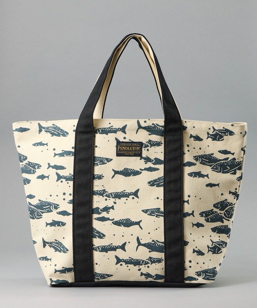 PENDLETON（ペンドルトン）の「【 PENDLETON / ペンドルトン 】SALMON CANVAS LARGE TOTE / サーモンキャンバスラージトート（トートバッグ・レディース・ブラック/ブルー・FREE）」の16枚目の写真