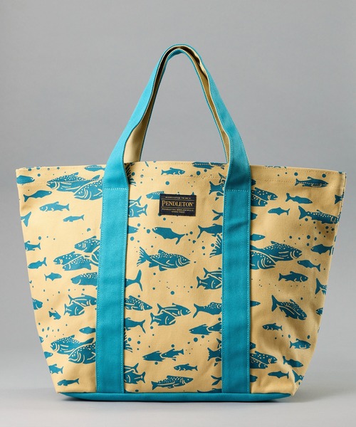 PENDLETON（ペンドルトン）の「【 PENDLETON / ペンドルトン 】SALMON CANVAS LARGE TOTE / サーモンキャンバスラージトート（トートバッグ・レディース・ブラック/ブルー・FREE）」の17枚目の写真
