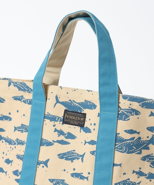 PENDLETON（ペンドルトン）の「【 PENDLETON / ペンドルトン 】SALMON CANVAS LARGE TOTE / サーモンキャンバスラージトート（トートバッグ・レディース・ブラック/ブルー・FREE）」の14枚目の写真