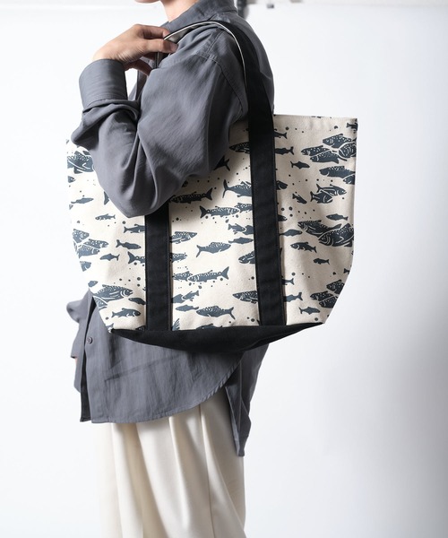 PENDLETON（ペンドルトン）の「【 PENDLETON / ペンドルトン 】SALMON CANVAS LARGE TOTE / サーモンキャンバスラージトート（トートバッグ・レディース・ブラック/ブルー・FREE）」の18枚目の写真