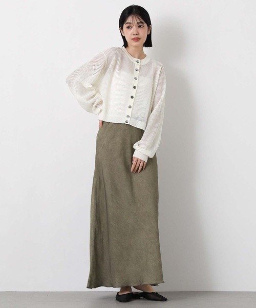 Gready Brilliant（グレディブリリアン）の「顔料染めバイアスフレアスカート（スカート・レディース・キャメル/カーキ・38）」の3枚目の写真