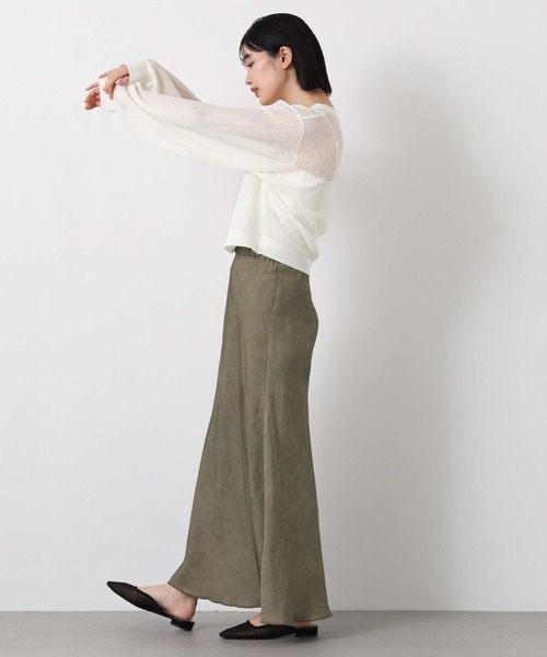 Gready Brilliant（グレディブリリアン）の「顔料染めバイアスフレアスカート（スカート・レディース・キャメル/カーキ・38）」の4枚目の写真