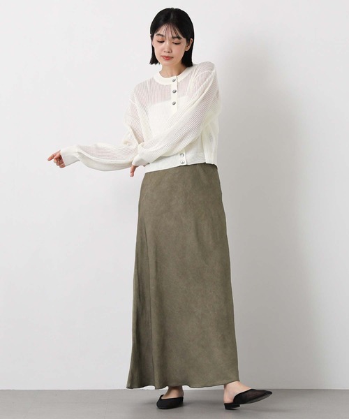 Gready Brilliant（グレディブリリアン）の「顔料染めバイアスフレアスカート（スカート・レディース・キャメル/カーキ・38）」の6枚目の写真