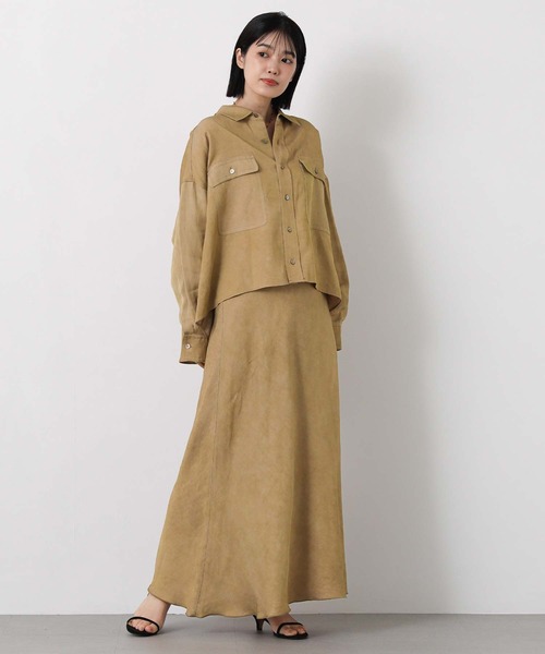 Gready Brilliant（グレディブリリアン）の「顔料染めバイアスフレアスカート（スカート・レディース・キャメル/カーキ・38）」の15枚目の写真