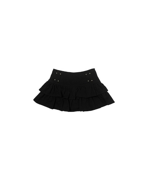 anyonemore(エニワンモア)の「ティアードフリルミニスカート+ベルトセット(スカート・レディース・ブラック・LARGE/MEDIUM/SMALL)」の17枚目の写真