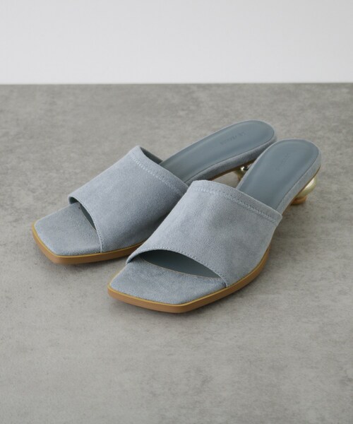 GALLEST（ギャレスト）の「【LE VERNIS】Metal heel sandals（サンダル・レディース・ライトブルー/ブラック・35/45）」の2枚目の写真